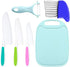 6 Pieces Kids Knife Set, Kids Safe Cooking Knives, Nylon Kids Kitchen Knife ? Crinkle Cutter, Serrated Edges Plastic Toddler Knife Kids Knives ? Y...