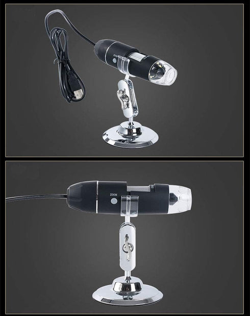 Meichoon 1600X Digital Flexible Microscope Electronic Handheld Mini USB Microscope Magnification Camera with 8 LED HD Lights,Compatible with Windo...