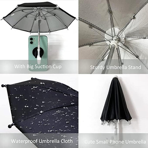 Phone Umbrella Suction Cup Stand,Phone for Sun Shad,Outdoor Anti-Glare Cell Cute Sunshade Holder?Car Navigation Shade Visor,Sun Hood Shield Block ...