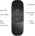 WeChip W1 Universal TV Remote Air Mouse, Wireless Keyboard Fly Mouse 2.4GHz Connection Air Remote Keyboard Mouse for Android TV Box/PC/Smart TV/Pr...