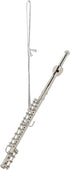 Broadway Gifts Co Silver Tone Flute Instrument 5.5 inch Brass Hanging Ornament...
