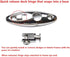 MIZUGIWA Boat Bimini Top Swivel Hinge Deck Quick Release, Swivel Side Mount Hinge 316 Stainless Steel Bimini Top Deck Hinge Marine Hardware with F...