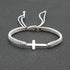 Pingyongchang 2Pcs Handmade Cross Lucky Knot Adjustable Red Black String Protection Christian Bracelet Boho Amulet Rope Bracelet for Women Men Cou...