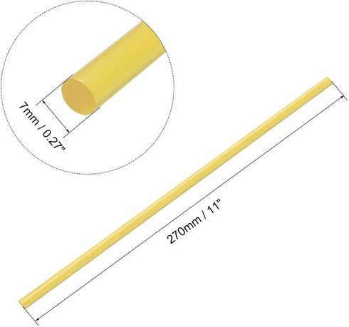 uxcell Mini Hot Glue Gun Sticks 11-inch x 0.27-inch for Glue Guns, Yellow Clear 10pcs...