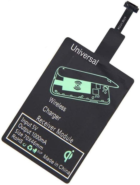 Universal Micro-USB Type A Qi Wireless Charging Receiver Patch Module Chip for Android - Fast Speed & Slim Wireless Charger Receiver - Wireless Ch...