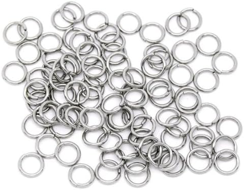 VALYRIA 500pcs Stainless Steel Open Jump Rings Connectors Jewelry Findings 7mm(1/4")...