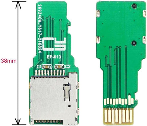 Chenyang 2Pcs TF Micro SD Card Male Extender to SD Card Female Extension Adapter PCBA SD/SDHC/SDXC UHS-III UHS-3 UHS-2...