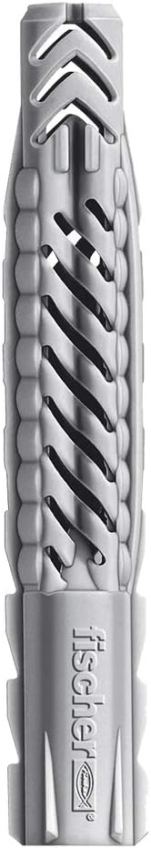 fischer Universal Plug UX 6x35 R (with Rim)100pcs Use in All Solid Hollow and Board Building Materials Holds in Concrete Masonry Gypsum Plasterboa...