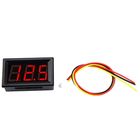 3 Wire Voltmeter DC 0-100V Mini Voltage Measuring 0.56" LED Display Digital Volt Panel Meter with Reverse (Red)...