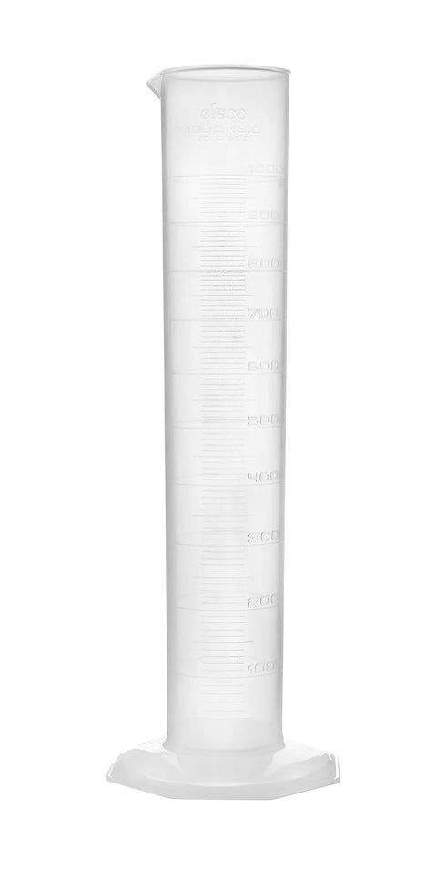 EISCO Graduated Cylinder, 1000mL - Class B Tolerance - Octagonal Base - Polypropylene Plastic - Industrial Quality, Autoclavable...