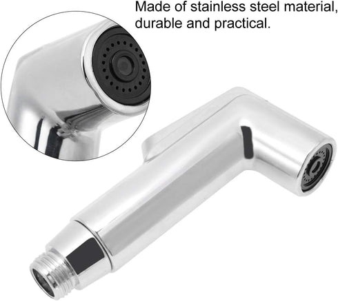 Multi-Functional ABS Bathroom Handheld Toilet Bidet Shower Hose Holder Stainless Steel Toilet Handheld Showers Nozzle Head for Personal Hygiene, P...