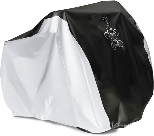 Maveek Bycicle Cover for 2 Bikes Waterproof Cycle Dirt Bike Outdoor Rain Dust Snow Water Wind Sun Resistant UV Protection Winter Summer Cold All W...