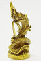 WitnyStore Tiny 1¼" Brass Buddha Staute Power Naga Mini Statue Animistic Fertility Symbol Traditional Thai Belief Amulet Miniature Collectible Fig...