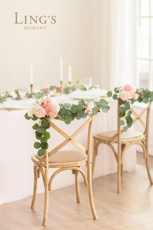 Ling's Moment Blush Dahlia Foam Artificial Flowers Real Touch Faux Fake Flower for Home Decor Graduation Baby Shower Decorations Outdoors Party Fa...