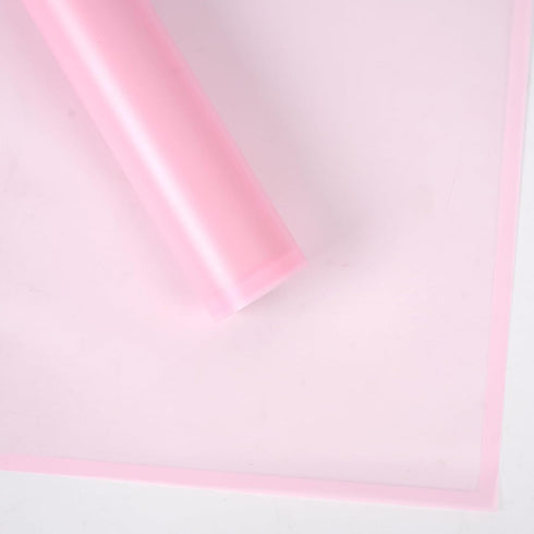 Kosotody 20 Sheets Frosted Flower Wrapping Paper Pink Line Waterproof Florist Bouquet with Ribbon for Bouquets DIY Crafts Packaging Bouquet, 22.8x...