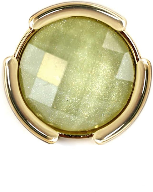 Green Beveled Cut Glass Gap Edges Sewing Shank Buttons 20 Pcs - 18mm, 23/32"...