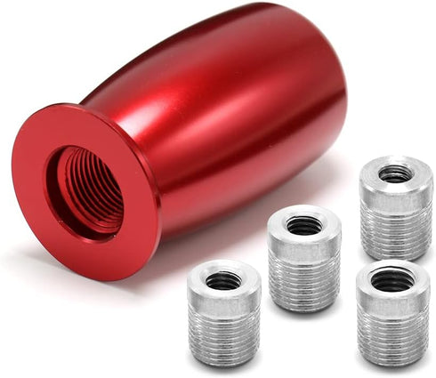 (Red) Racing Automatic Manual Gear Shifter Shift Knobs for Fit Compatible with Mazda Miata Nissan 350z Subaru Sti with Metal Adapters M8x1.25,M10x...