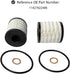 2 PCS Engine Oil Filter Kit Replace 11427622446 Compatible with Mini Cooper Clubman Countryman Paceman Hardtop Cabrio Coupe Roadster R55 R56 R57 R...