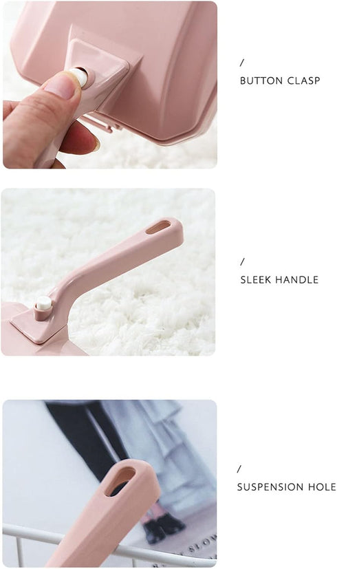 2Pcs Carpet Brush Handheld Carpet Table Sweeper Triple Brush Head Carpet Table Brush Pet Hair Cleaning Brush Collector Brush (Blue+Pink)...