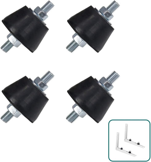 Air Conditioner Rubber Anti-Vibration Mounts Pad, Shock Absorbing Isolator Mounting Pads for for Outdoor Ductless Mini Split Units AC Bracket, Con...
