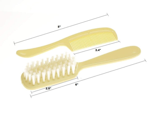 Infant/Baby Plastic Hair Brush and Comb Set, Soft nylon bristles are gentle on scalp...