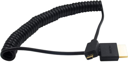 Duttek Extreme Thin Coiled Micro HDMI to HDMI Cable 6FT/1.8M, HDMI to Micro HDMI 2.0 Cable Compatible 4K@60Hz, 1080P, 4K, 3D, and Audio Return Cha...