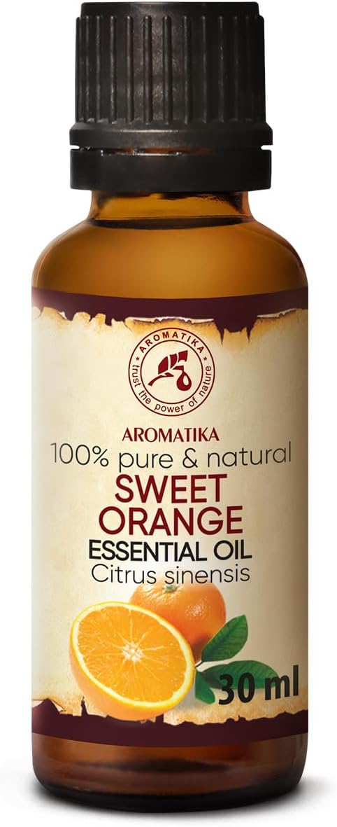 Orange Essential Oil 1.0 Fl Oz (30ml) - Citrus Sinensis - Brazil - 100% Pure - for Good Sleep - Beauty - Bathing - Body Care - Wellness - Cosmetic...
