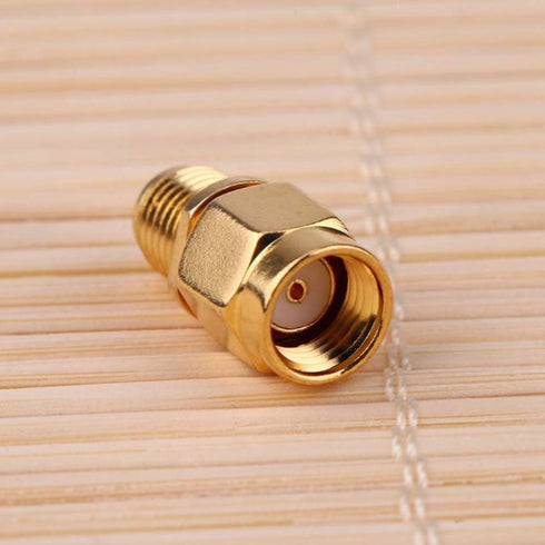 SMA Female to RP-SMA Male Jack Adapter, 50ohm, Pure Brass, Antenna, Coaxial, 4 Pack...