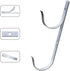 4 PCS Set Pool Pole Hangers Heavy Duty Aluminium Holder Hooks with Screws Perfect Hooks for Swimming Pool,Telescopic Poles,Skimmers,Nets Brushes,V...