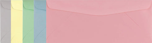 50 Business Envelopes, Standard Flap (Multi Color Pack, 9.5" x 4.125")...