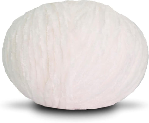 Circulo - Amigurumi Pelucia Yarn, Special Velvet Chenille Yarn for Amigurumi and Blanket, 144 yds, Worsted (8001 - White)......