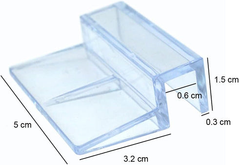 6 Pieces Acrylic Transparent Fish Tank Glass Cover Clip Glass Cover Support Holders Lid Support Holder for Rimless Aquarium Fish Tank (6 mm)...