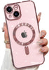 Magnetic Case for iPhone 15 Plus Case Clear Compatible with MagSafe Built-in Camera Lens Protector Soft Slim Shockproof Phone Case Cover for iPhon...