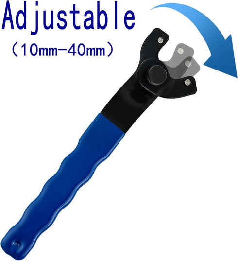 1 Pcs Blue Universal Lock-nut Grinder Wrench Adjustable Grinder Wrench Suitable for most grinders (1-4 CM)...