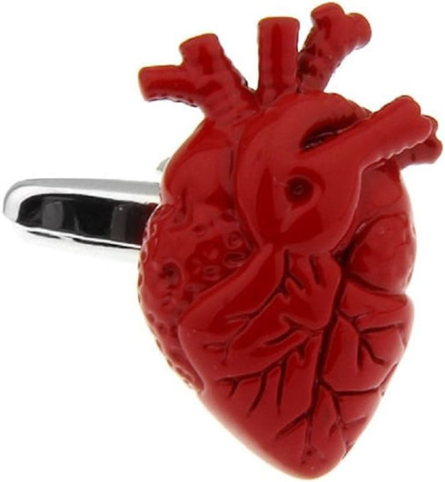 Heart Doctor Surgeon Red Pair Cufflinks in a Presentation Gift Box & Polishing Cloth...