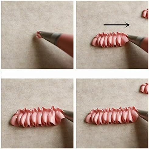 Set of 5pcs Russian Tulip Icing Piping Nozzles Tips Pastry Cake Decorating Baking Tools...