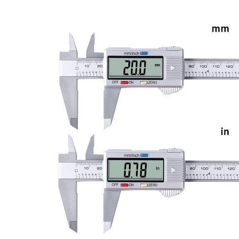 Electronic Digital Caliper, LCD | 0 to 6 inch inch/mm Conversion, Automatic Shutdown Function, Very Suitable for Home/Jewelry/DIY Measurement, etc...