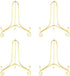Artliving (4 pack 4" Iron Display Stand, Gold Small Iron Easel Plate Display Photo Holder Stand, Displays card,cookie, Decorative Plates,Artwork...