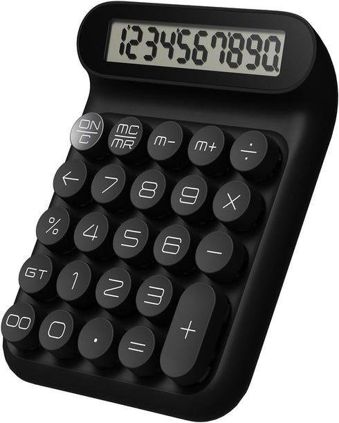 Mechanical Switch Calculator, JS05, Basic 10-Digit Desktop Calculator for Office, School, Home, Business Use (Black)...