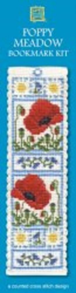Poppy Meadow Counted Cross Stitch Bookmark Kit...
