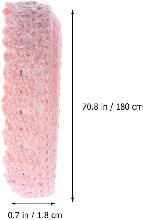 HEALLILY Washi Tape Lace Pattern Self-Adhesive Tape Masking Tape DIY Scrapbooking Lace Tape Sticker 2pcs (Pink)...