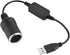 12V Car Cigarette Lighter Socket, Cigarette Lighter Splitter Power Adapter USB Port Female Converter Adapter Cord for Cellphone Driving Recorder G...