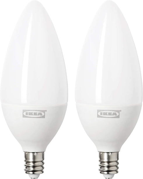 Ikea Ledare LED Bulb E12 400 Lumen Dimmable Warm Dimming Chandelier Opal 303.888.20...