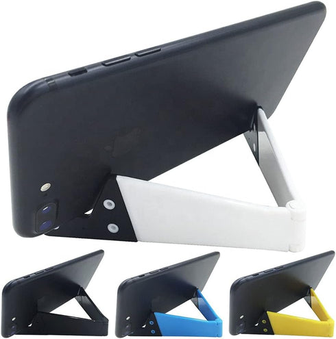 Portable Cell Phone Stand for Desk 4 Pack, Foldable Pocket Travel Mobile Phone Holder, Upgrade Universal V Smartphone Kickstand Mount Compatible w...