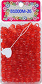 Metallic Color 12 MM Plastic Beads For Braid Hair 240 Pieces In One Pack (Pack of 1, GLITTER RED)...