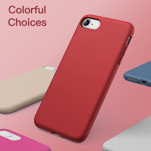 JETech Silicone Case for iPhone SE 3/2 (2022/2020 Edition), iPhone 8 and iPhone 7, 4.7-Inch, Silky-Soft Touch Full-Body Protective Case, Shockproo...