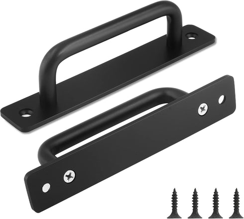 2 Pack Barn Door Pulls 5 inch Garage Handles Long Base Handle Pull for Shed, Gate with Mounting Screws(128mm,2 Pack)...