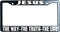 Personalized Love License Plate Frame Black Metal - Jesus The Way The Truth The Life...