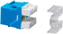 Monoprice Cat6 RJ-45 180-Degree Punch Down Keystone - Dual IDC, for 22-24AWG Solid Wire, Blue...