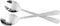 Home Basics 2 Piece Stainless Steel Hosting Serving Set with Hammered Finish Handles, Silver (1)...
